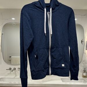Vuori Dark Blue Zip-Up Hoodie
